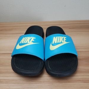Nike Womens Benassi JDI 343881 016 Blue‎ Slip On Slide Sandal Size 10